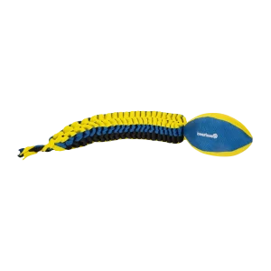Beeztees Fetch Bal Met Staart Blauw/Geel 61 cm