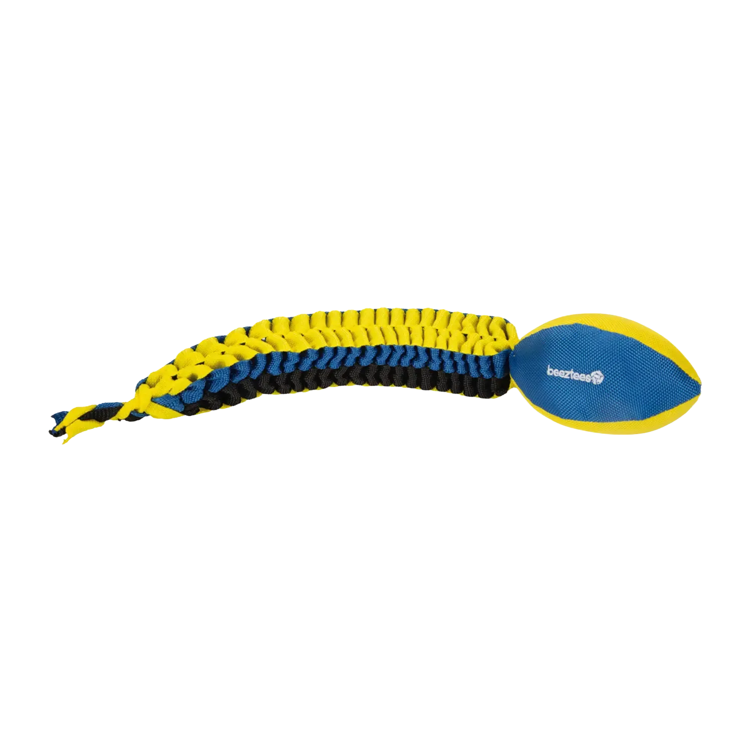 Beeztees Fetch Bal Met Staart Blauw/Geel 61 cm