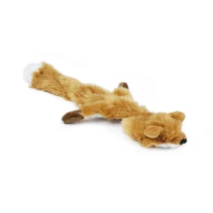 Beeztees Flatino Vos - Knuffel - Hondenspeelgoed - grijs - 2.5x13x30 cm - M