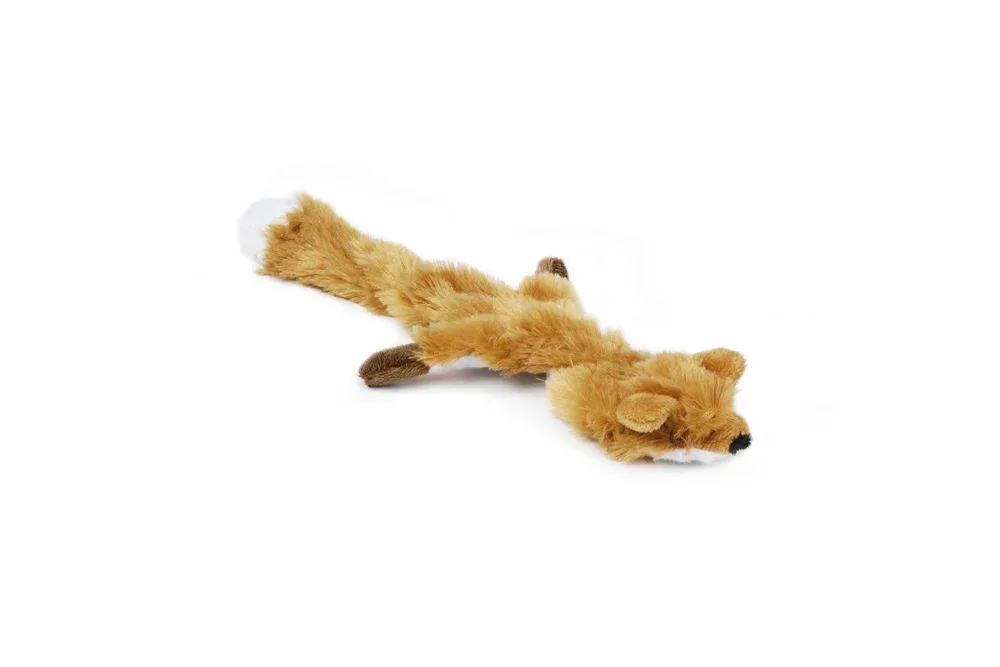 Beeztees Flatino Vos - Knuffel - Hondenspeelgoed - grijs - 2.5x13x30 cm - M
