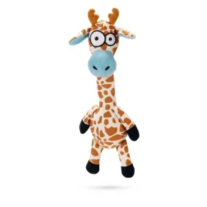 Beeztees Giraffe Zwiep Knuffel - Hondenspeelgoed - Beige - 44x11x8 cm
