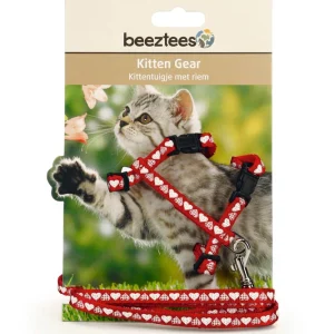 Beeztees Hearts - Kittentuigje - Zwart - 100 cm