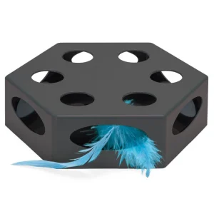 Beeztees Interactief Prooi - Kattenspeeltje - Grijs - 23 cm