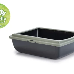 Beeztees Juliet eco - Kattenbak - Groen zwart - 14x38x48 cm