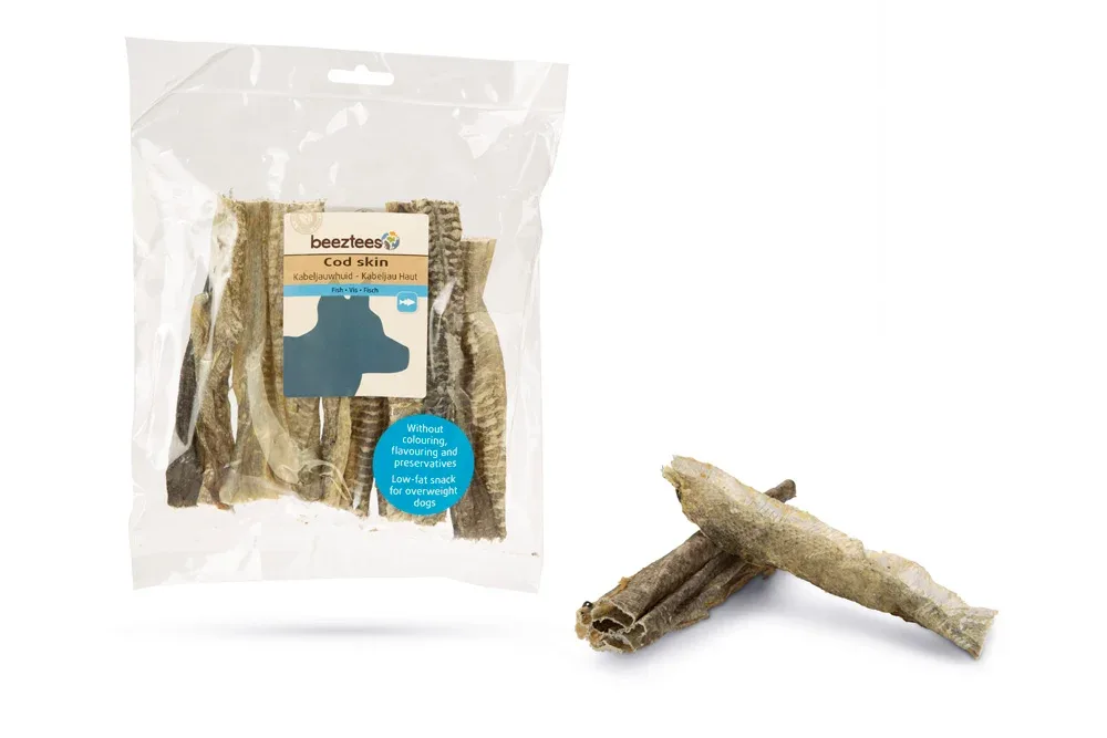 Beeztees Kabeljauwhuid - Hondensnack - 150 Gram - kabeljauw