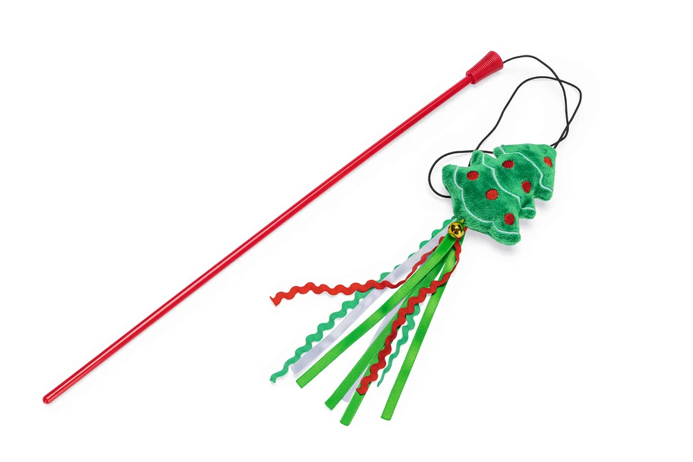Beeztees Kattenhengel Kerstboom - Kattenspeeltje - Multi - 40 cm