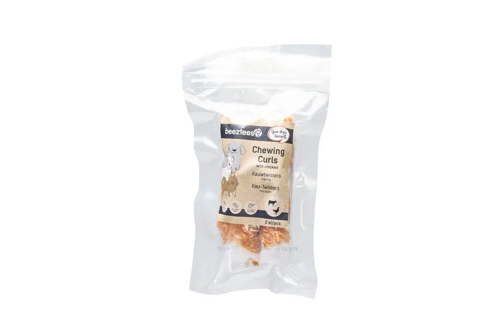 Beeztees Kauwtwister - Hondensnack - 1 Stuks - eend, rund - L