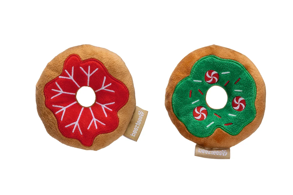 Beeztees Kerst Donut Knuffel - Hondenspeelgoed - assorti