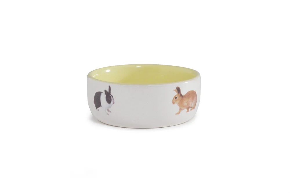 Beeztees Konijn Ceramic - Voerbak - Geel