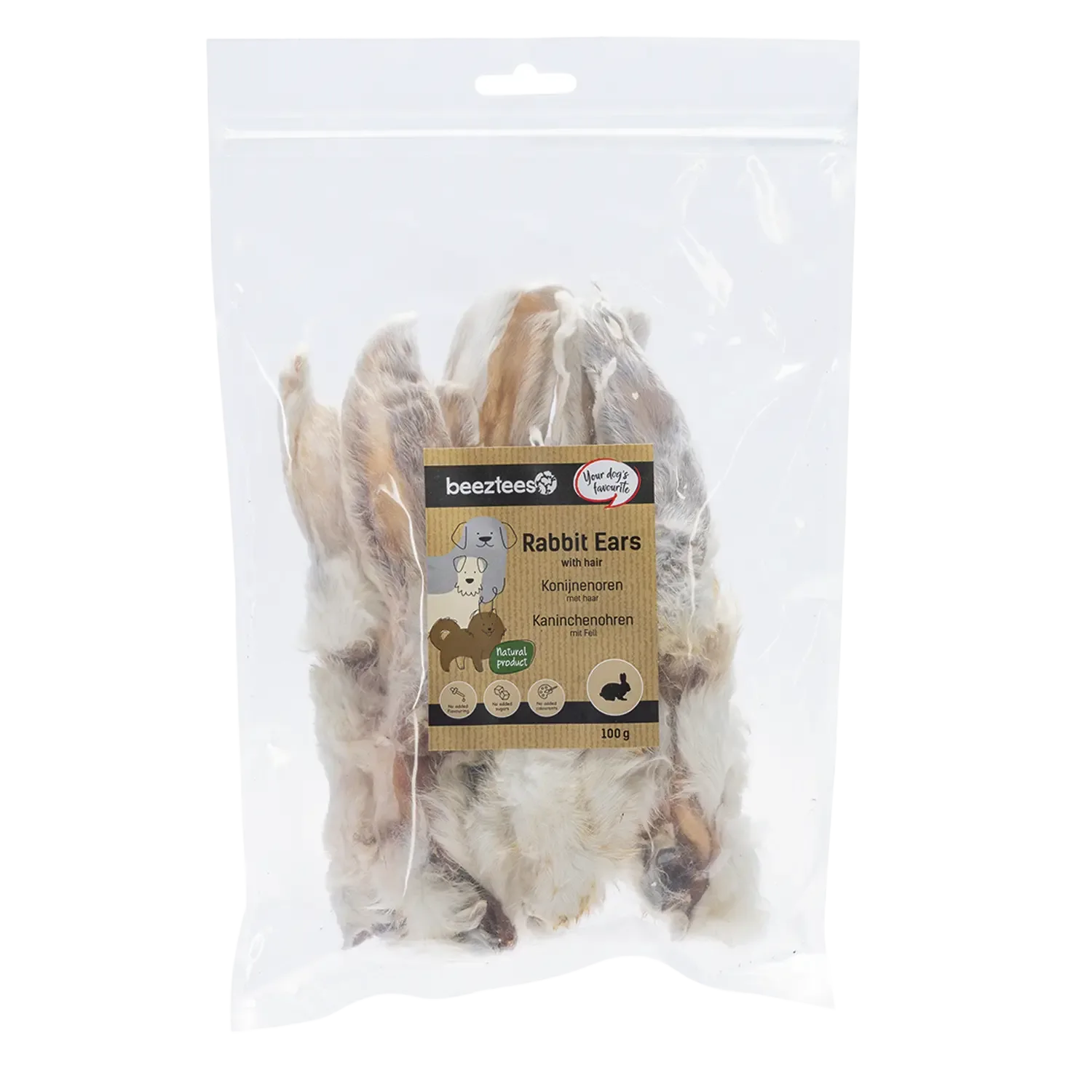 Beeztees Konijnenoren Haar 100 gr