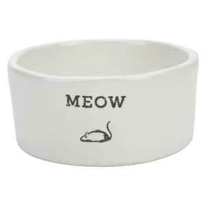 Beeztees Meow Kattenvoerbak Keramiek Wit
