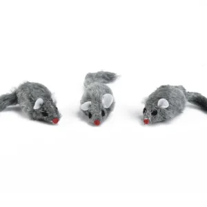 Beeztees Pluche Muisje - Kattenspeeltje - Grijs - 5 cm