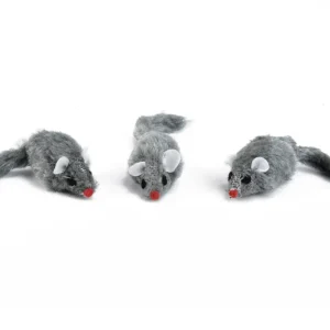 Beeztees Pluche Muisje - Kattenspeeltje - Wit - 5 cm