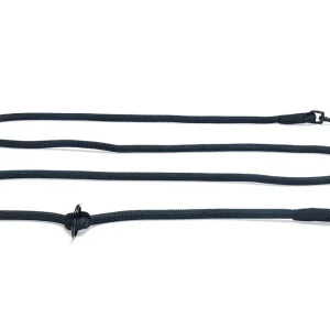 Beeztees Premium Parinca - Hondenriem - zwart - 1.2 cm - 280 cm