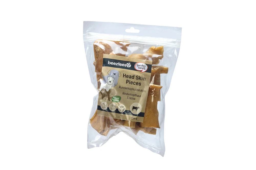 Beeztees Runderkophuidstukjes- Hondensnack - 250 Gram