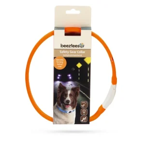 Beeztees Safety Gear Glowy USB - Lichtgevende Halsband - Hond - geel - 2.5 cm