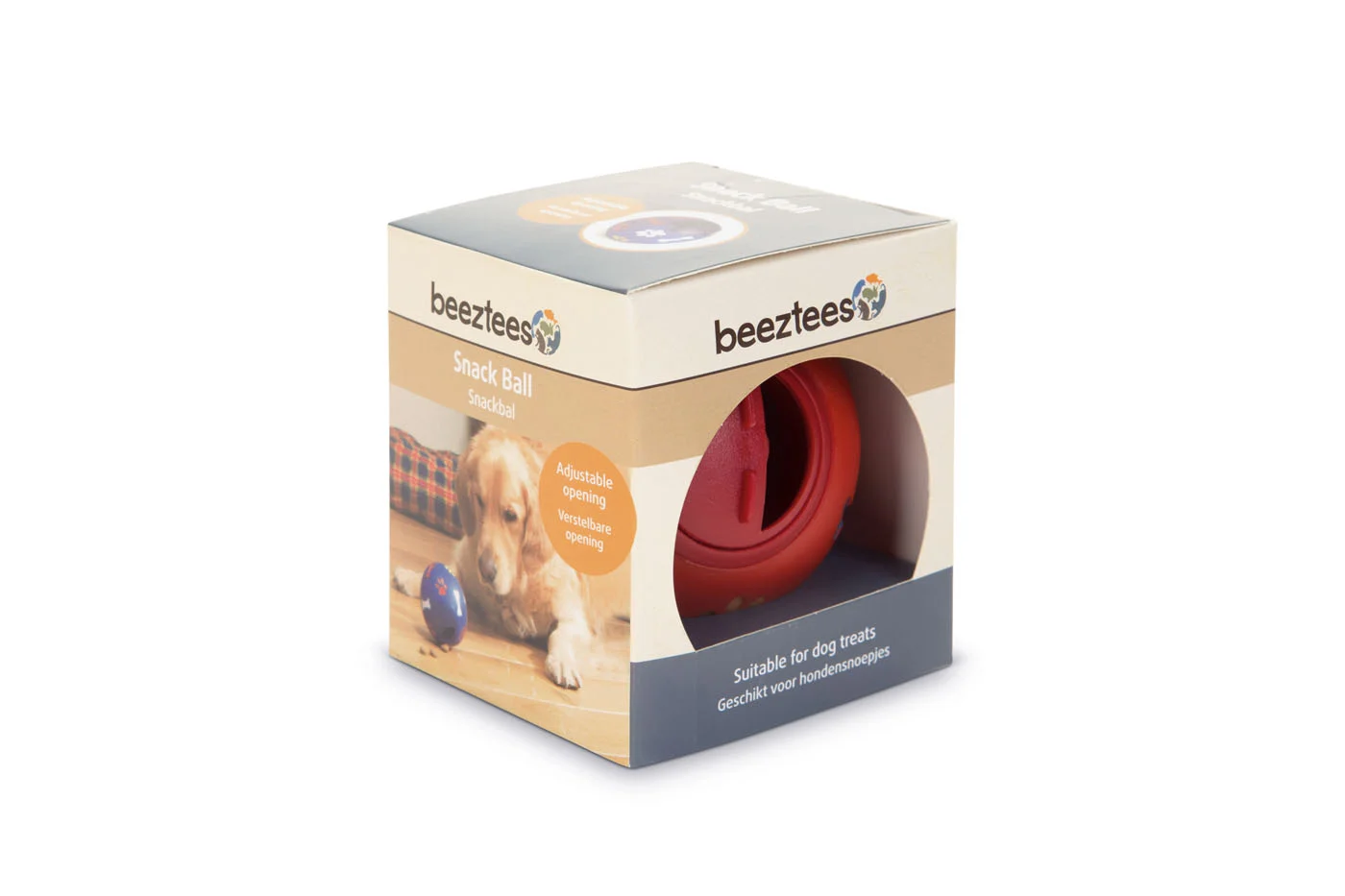 Beeztees Snackbal - Vulbaar Hondenspeelgoed - assorti - 12x12x12.3 cm