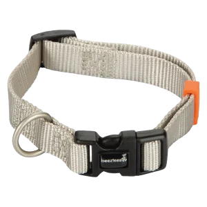 Beeztees Uni Halsband Hond Lichtgrijs 26-40 cm