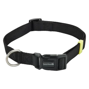 Beeztees Uni Halsband Hond Zwart 48-70 cm x 25 mm