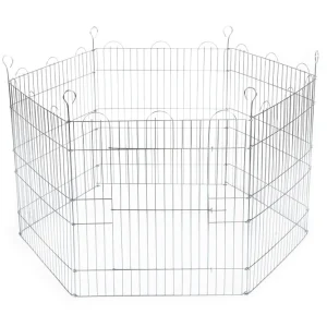 Beeztees Verzinkt 6-delig - Konijnenren - Zilver - 66.5x58x1 cm