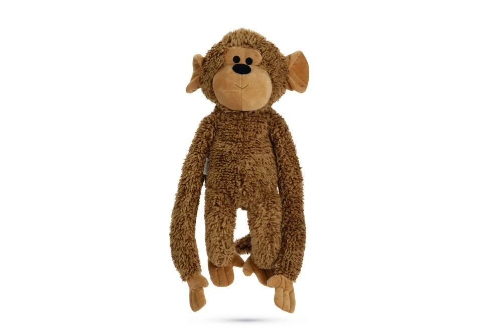 Beeztees Vik Aap Knuffel - Hondenspeelgoed - bruin - 20x30x80 cm - XL
