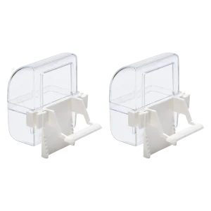 Beeztees Voer en Drinkbak Vogel Transparant/Wit 2 st