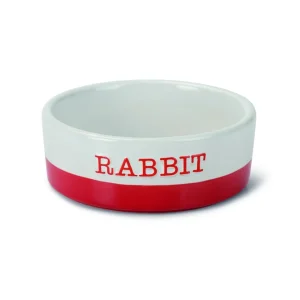Beeztees Voer- of Drinkbak - Keramiek - 250 Milliliter - Rood - 4.5x12x12 cm