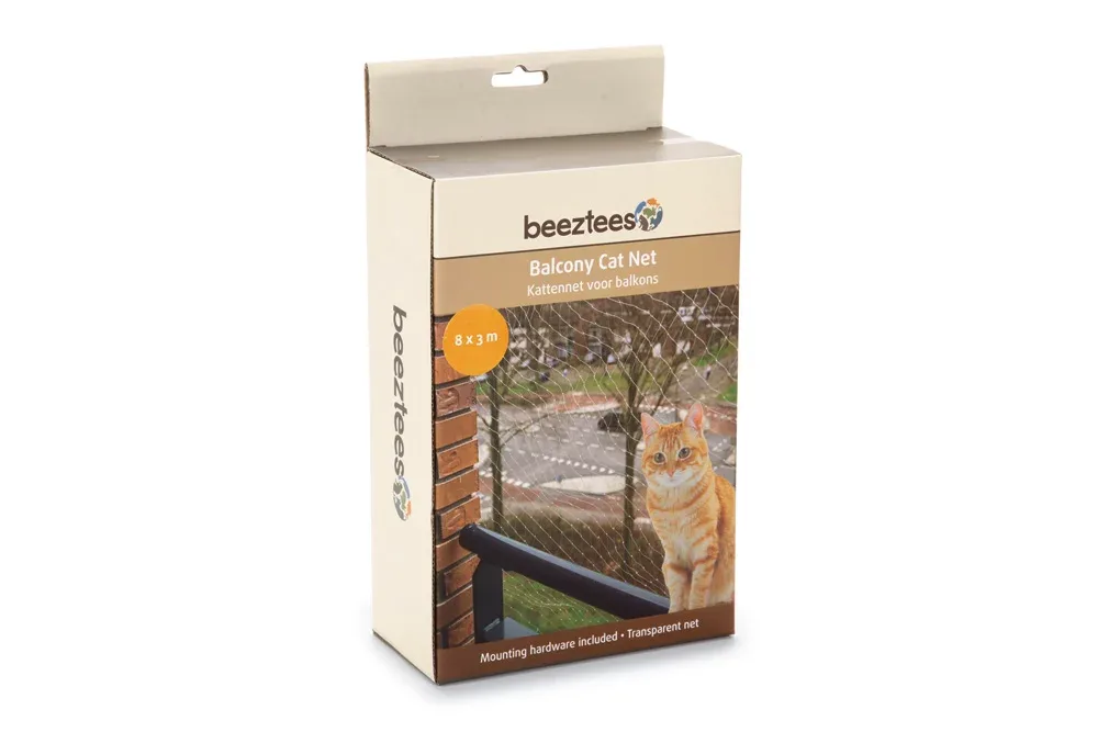 Beeztees Voor Balkon - Kattennet - Transparant - 300x400x8.4 cm