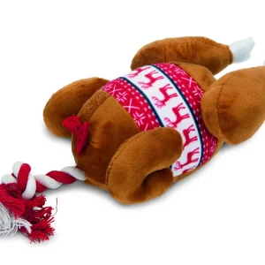Beeztees Winter Kalkoen - Knuffel - Hondenspeelgoed - Beige - 30x18x18 cm
