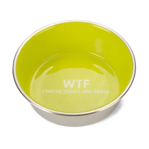 Beeztees WTF RVS- Voer en drinkbak - Groen - 16 cm