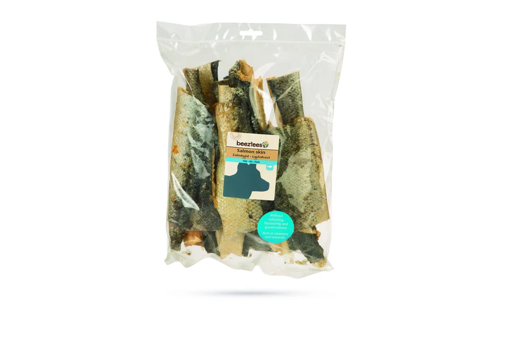 Beeztees Zalmhuid - Hondensnack - 150 Gram - zalm