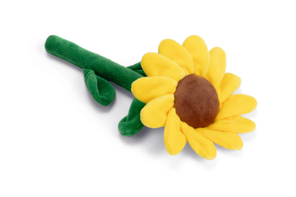 Beeztees Zonnebloem Sunny - Knuffel - Hondenspeelgoed - Geel