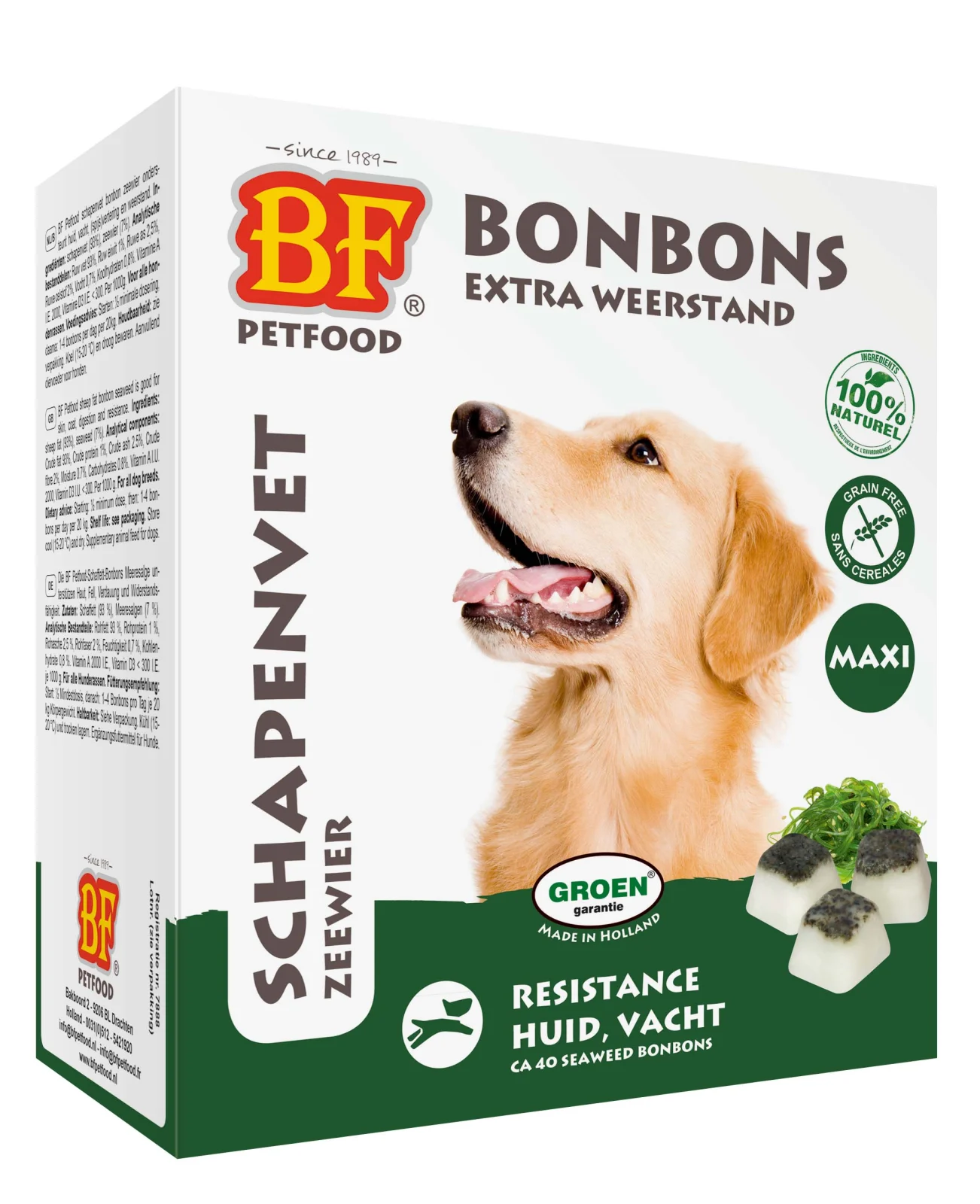 BF Petfood Schapenvet Bonbons Mini - Hondensnack - 80 Stuks - zeewier