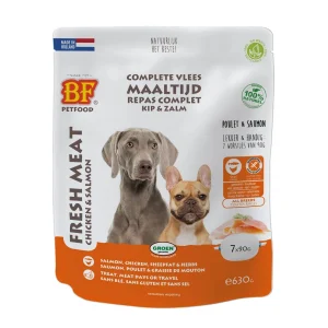BF Petfood Vleesvoeding - Hondenvoer - Kip - 7x90 gram - 630 Gram - lam
