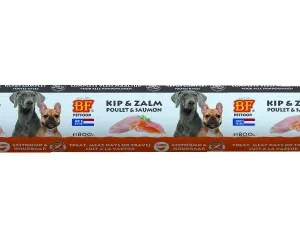BF Petfood Vleesvoeding worst kip met zalm hondenvoer (800 g)