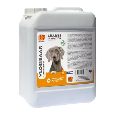 Bf Petfood Vloeibaar Schapenvet met Zalmolie 5 Ltr - 5 liter