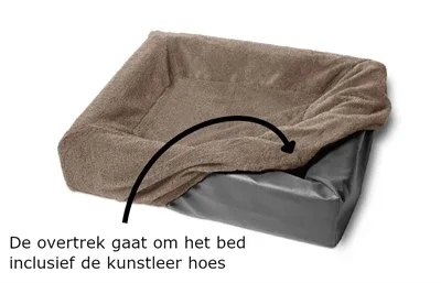 Bia Bed Fleece Hoes Hondenmand Bia 3 70x60x15 cm - Taupe - Image 2