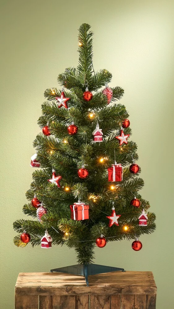 Black Box Joy - Kunstkerstboom - Groen / rood - 30 - 90 cm