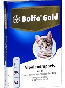 Bolfo Gold Kat 40 vlooiendruppels 2 pipetten