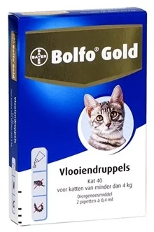 Bolfo Gold Kat 40 vlooiendruppels 2 pipetten