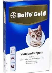 Bolfo Gold Kat 40 vlooiendruppels 4 pipetten