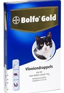 Bolfo Gold Kat 80 vlooiendruppels 4 pipetten