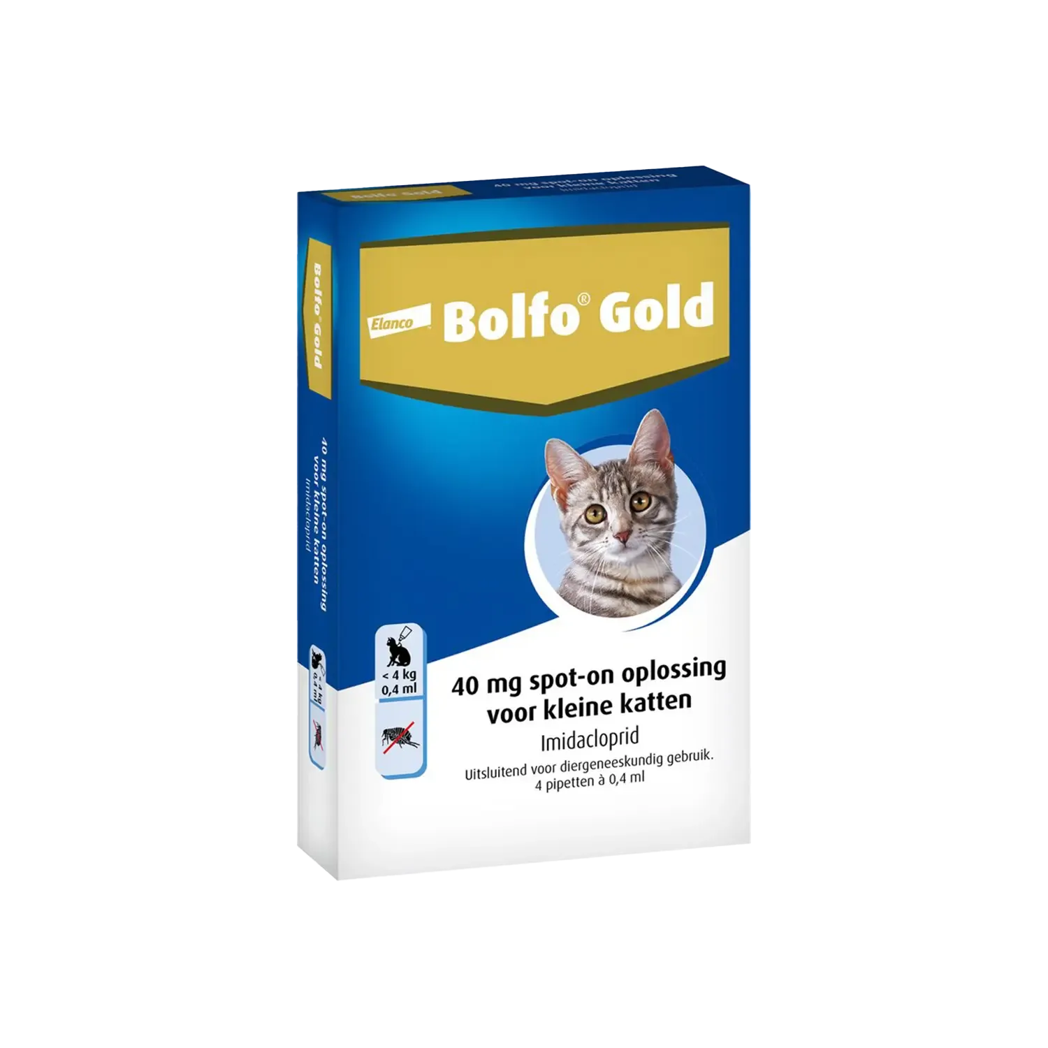 Bolfo Gold Kat Anti-Vlo tot 4 kg 4 pipetten