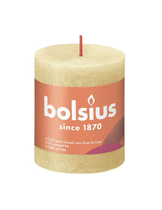 Bolsius - Kaars - 8 cm - Beige