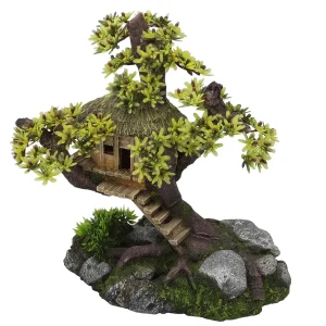 Boomhut met planten 28x15x24,5CM