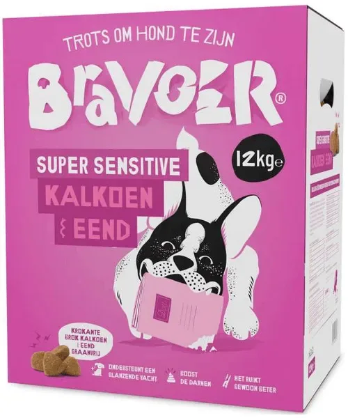 Bravoer Super Sensitive Kalkoen & Eend (Krokante brok) - Image 2
