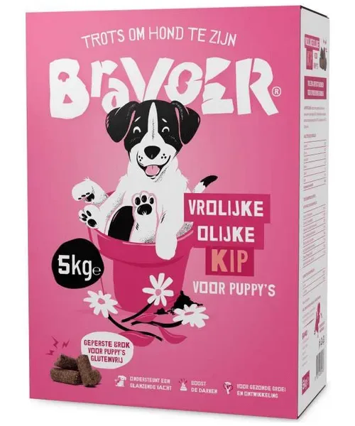 Bravoer Vrolijke Olijke Kip (Geperste brok)
