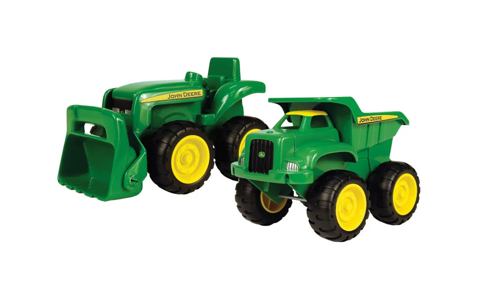 Britains John Deere zandbak kiepwagen & tractor - Tractoren
