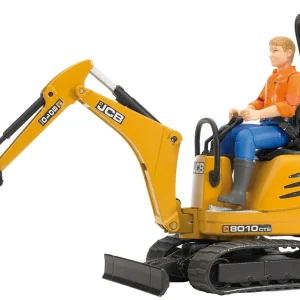 Bruder JCB Micro 8010 CTS en arbeider 1:16 - Shovels & Kranen