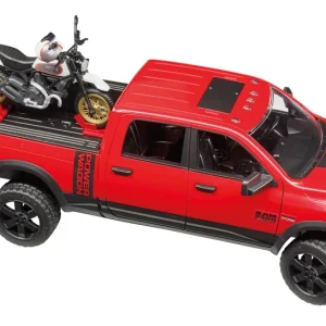 Bruder RAM 2500 Power wagon, Scrambler Ducati Desert Sled en bestuurder 1:16 - Vrachtwagens & auto's